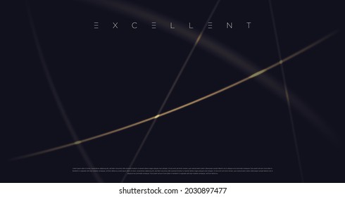 Fondo negro premium con dorado oscuro de lujo, líneas, rayas, círculos y elementos geométricos. Sencillo fondo para afiches, banners, sitios web, volantes, etc. Vector EPS 10