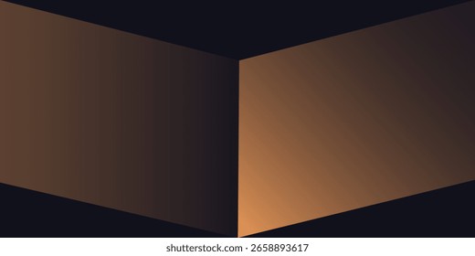 Schwarzer Premium-Hintergrund mit luxuriösen dunkelgoldenen geometrischen Elementen. Reichhaltiger Hintergrund für Poster,