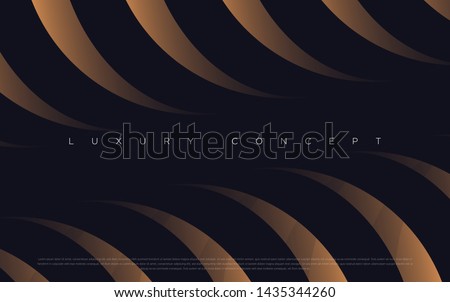 Black premium background with luxury dark gold bullion pattern and golden lines. Rich background for premium design. - Vector