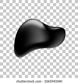 Black premium bubble badge, button template with realistic shadow, reflex and transparent background for logo, design concepts, banners, posters, web, applications, apps, prints. Vector illustration.