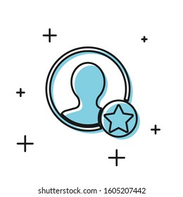 Black Premium create account screen icon isolated on white background.  Vector Illustration