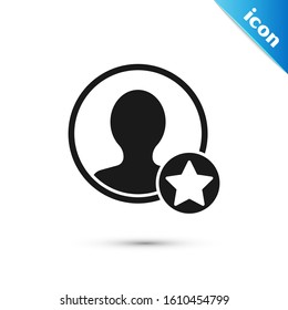 Black Premium create account screen icon isolated on white background.  Vector Illustration