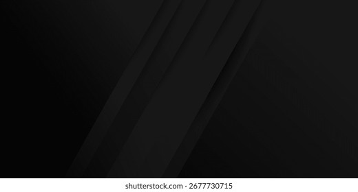 Fondo abstracto de línea diagonal premium negro con sombra dinámica. Ilustración vectorial. Eps10