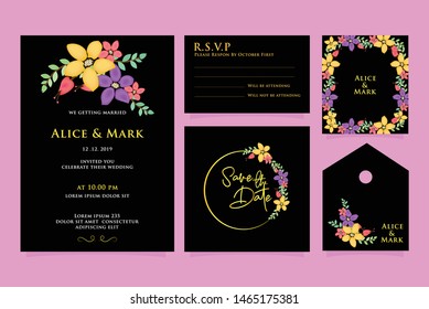 Black Premium invitation wedding templates