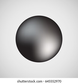 Black premium round bubble badge, sphere, ball, button template with realistic reflex and light background for logo, design concepts, banners, web, apps, prints. Vector illustration.