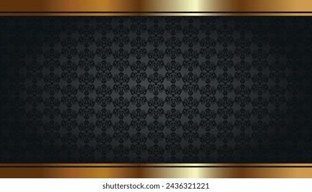 Black premium vintage casino background with gold elements