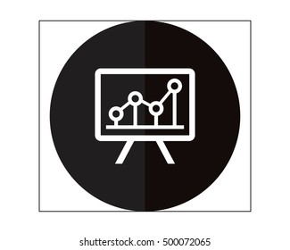 black presentation graph business company office corporate image vector icon logo