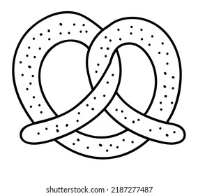 black pretzel design over white