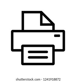 Black print line icon