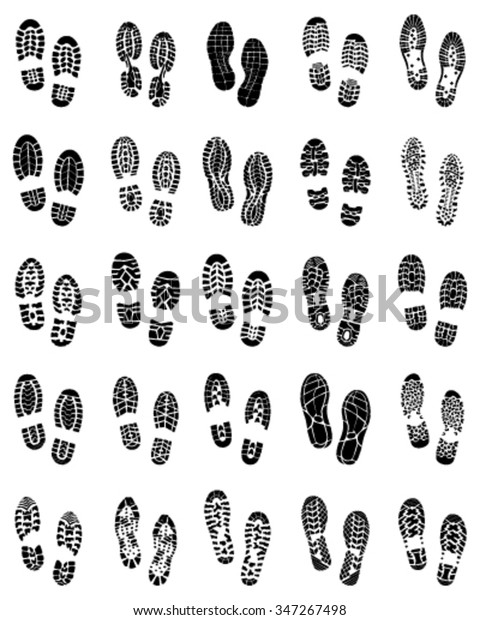 Black Prints Shoes Vector Illustration Stock Vector (Royalty Free ...