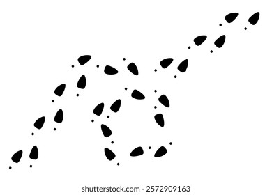 Black prints of the soles of women's shoes, prints of the soles of shoes, black vector footprint, shoe print, shoe silhouette, women's shoes on a white background