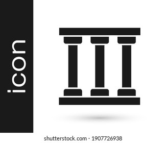 Black Prison window icon isolated on white background.  Vector