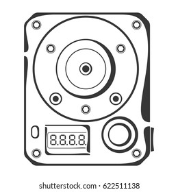 Black professional coil heat vape tool icon