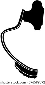 black professional running prosthesis for leg below knee