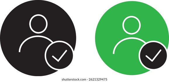 black profile color person icon. User avatar vector icons set 
