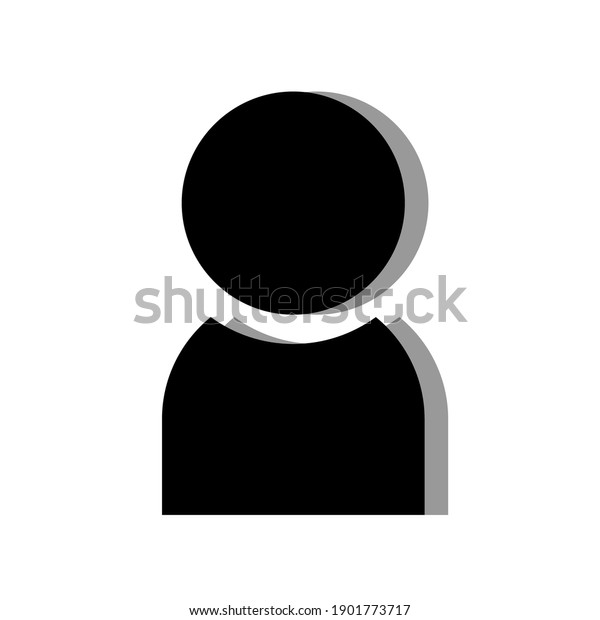 Black Profile Icon Transparent Background Stock Vector (Royalty Free