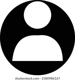 black profile person icon, User Icon Flat Isolated on transparent Background. User Symbol. Vector graphic design elements, Avatar Icons, gender neutral silhouette, profile picture. for mobile apps