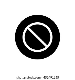 Black Prohibition Sign Template