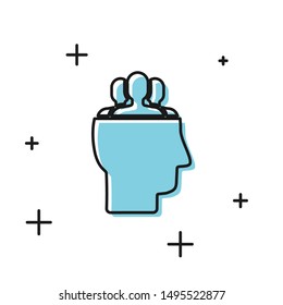 Black Project team base icon isolated on white background. Business analysis and planning, consulting, team work, project management.  Vector Illustration