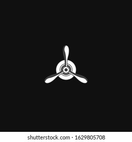 Black propeller vector image for web and design