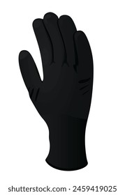 Black  protective gloves. vector illustration