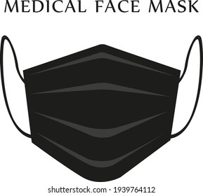 Schwarze Schutzmaske. Vektorgrafik