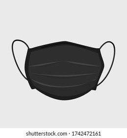 
Black protective medical mask for your protection