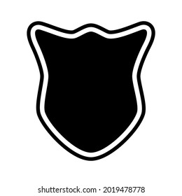 black protective shield icon. editable colors. used for web, design, logos and apps. Eps10.