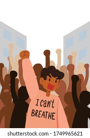 Black protest with the message "Black Lives Matter". Vector illustration.