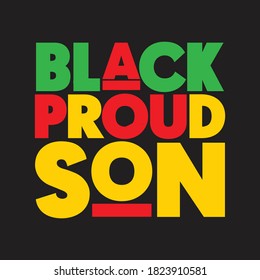 diseño de tipografía de un hijo de orgullo negro