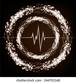 black pulse Light Abstract Technology background for computer graphic website and internet.