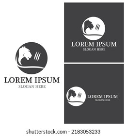 Black Puma Logo Vector Template