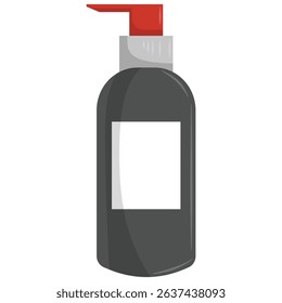 black pump bottle cosmetic container