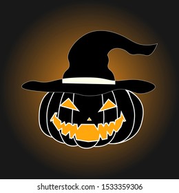 Black pumpkin for Halloween day 