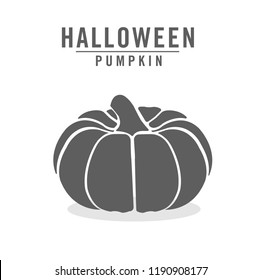 Black Pumpkin icon Isolated on White