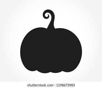 Black pumpkin shape icon. Vector illustration