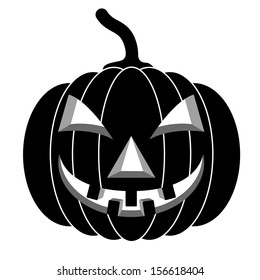 Black pumpkins for Halloween. Vector illustration.