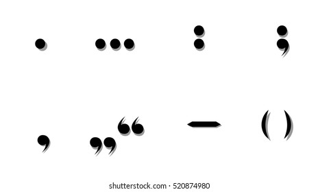 Black punctuation marks. Vector illustration