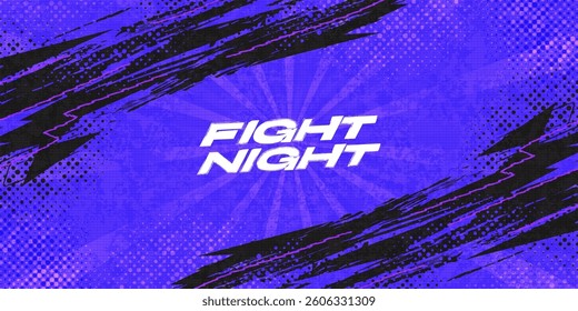 Black and Purple Grunge Background with Halftone Style and Sunburst Effect. Abstract Brush Background for Banner or Poster Design