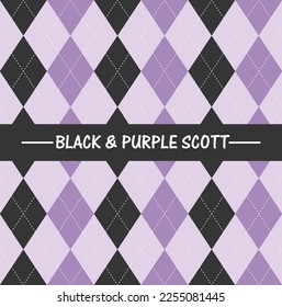 Black purple  pattern, fabric textile, scrap paper Design of classic english ornament 
