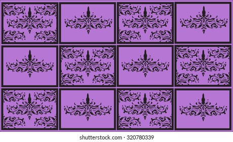 black and purple pattern.Classic ornament
