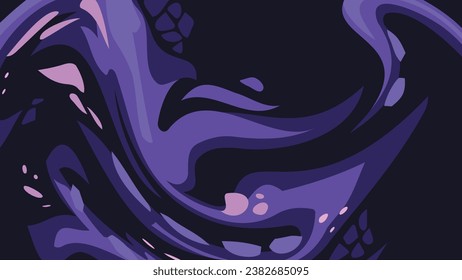 Black Purple Pink Abstract Ink Wave Vector Wallpaper Background Image