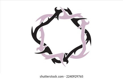 black and purple ring logo icon