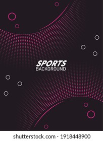 black and purple sport background with lettering white vector illustration design