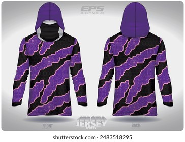 black purple spotted pattern design, illustration, textile background for sports t-shirt, football jersey shirt mockup for football club. consistent front view