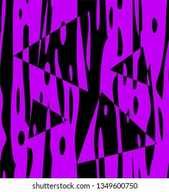 Black and purple vector seamless abstract background with triangles. Flowing liquid. Spots of black and purple paint. Artist's palette. Fluid japanese background.