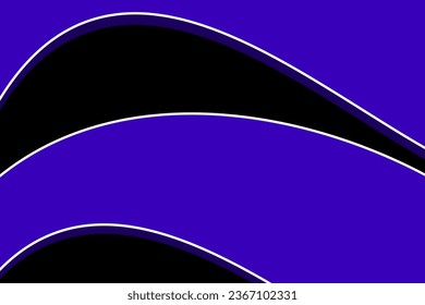Black, purple wavy abstract background. Brutal contemporary style background. Wavy brutalist trendy retro swiss style