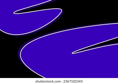 Black, purple wavy abstract background. Brutal contemporary style background. Wavy brutalist trendy retro swiss style