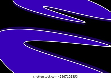Black, purple wavy abstract background. Brutal contemporary style background. Wavy brutalist trendy retro swiss style