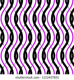 black and purple wavy line geometric repeat pattern